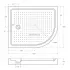 Душевой поддон акриловый 120х100 левосторонний Cezares TRAY-A-RH-120/100-550-15-W-L с сифоном