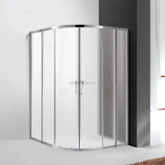 Душевой уголок Cezares MOLVENO-R-22-80+20-P-Cr, 100х100х195, профиль хром, стекло Punto матовое