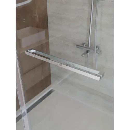 Душевой уголок Cezares LUX-AH-FS-11-140/80-C-CR, 140х80х195, профиль хром, стекло прозрачное
