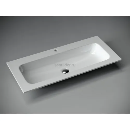 Раковина накладная CERAMICANOVA Grace прямоугольная, с отверстием под смеситель, цвет белый CN7013