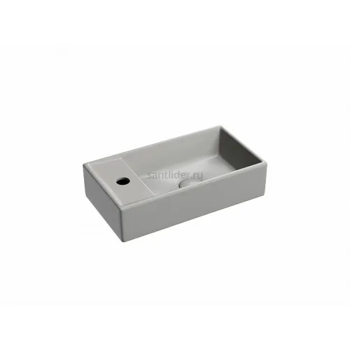 Умывальник CERAMICANOVA Element подвесной прямоугольный (чаша справа, отверстие под смеситель слева) цвет антрацит матовый CN6051RMH