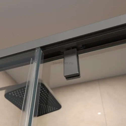 Душевая дверь шириной 150см BelBagno SOFT_CLOSE-1-BF-1-150-C-GM профиль оружейная сталь, стекло прозрачное