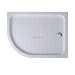 Поддон для душа акриловый 100х80 правосторонний Cezares TRAY-A-RH-100/80-550-15-W-R с сифоном