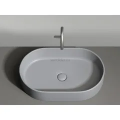 Умывальник CERAMICANOVA Element чаша накладная овальная (цвет Антрацит Матовый) CN6048MH