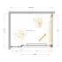 Душевой уголок Cezares LUX-AH-FS-11-100/80-C-CR, 100х80х195, профиль хром, стекло прозрачное