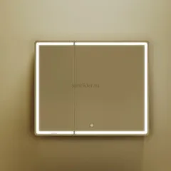 Зеркальный шкаф SANCOS для ванной комнаты SANCOS Mirror 890x150х740 мм, с LED подсветкой, цвет дуб чарльстон, MI90ECH