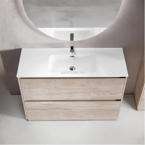 Тумба напольная под раковину SANCOS Libra Floor, дуб галифакс натуральный 1190х450х840 мм, LB120F-1EG